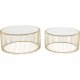 KARE DESIGN Wire Brass sofabord - spejlglas/messing stl, rundt (2/st)