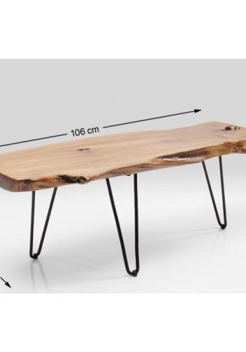 KARE DESIGN Aspen sofabord - naturlig teak/stl (106x41)