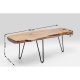 KARE DESIGN Aspen sofabord - naturlig teak/stl (106x41)