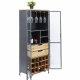 KARE DESIGN Refugio vinskap - stl/naturtre, m. 2 glassdrer