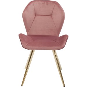 KARE DESIGN  Viva Mauve spisebordsstol - rosa stof/messingbelagt stl