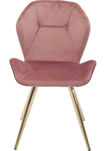KARE DESIGN  Viva Mauve Esszimmerstuhl – rosa Stoff/messingbeschichteter Stahl