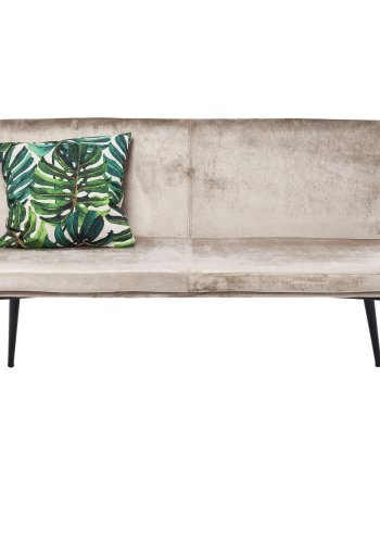 KARE DESIGN East Side sofabnk - beige stof og sort stl, m. rygln