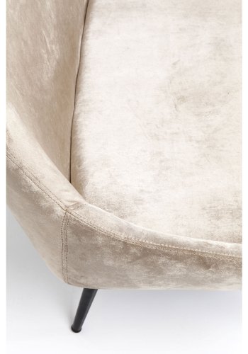 KARE DESIGN East Side sofabnk - beige stof og sort stl, m. rygln