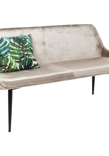 KARE DESIGN East Side sofabnk - beige stof og sort stl, m. rygln