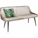 KARE DESIGN East Side sofabnk - beige stof og sort stl, m. rygln