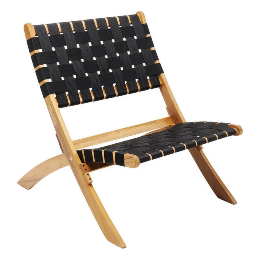 KARE DESIGN Ipanema Klappstuhl - natur/schwarz Akazienholz/Nylon
