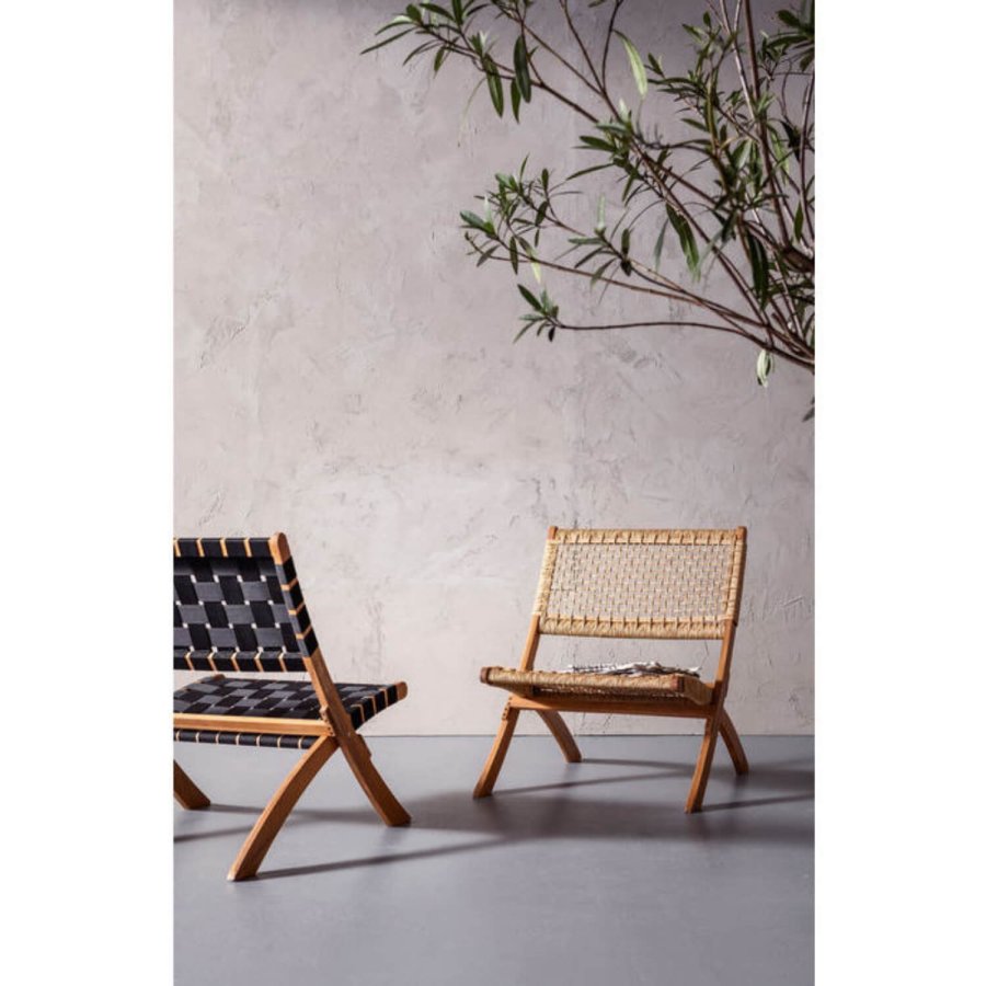 KARE DESIGN Ipanema Klappstuhl - natur/schwarz Akazienholz/Nylon