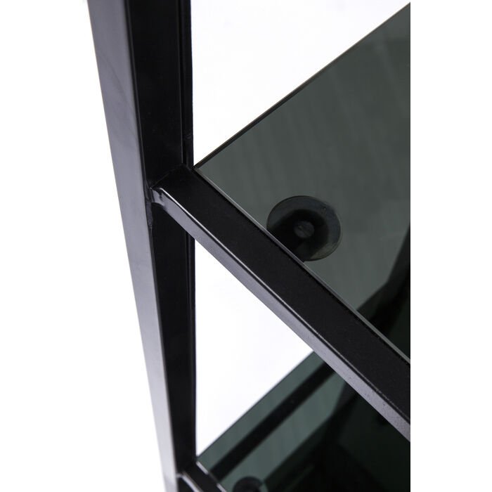 KARE DESIGN Takbokhylle, rektangulr - antrasittglass og sort stl (H:195)