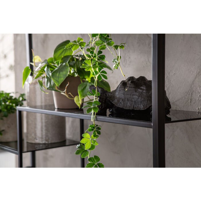 KARE DESIGN Takbokhylle, rektangulr - antrasittglass og sort stl (H:195)