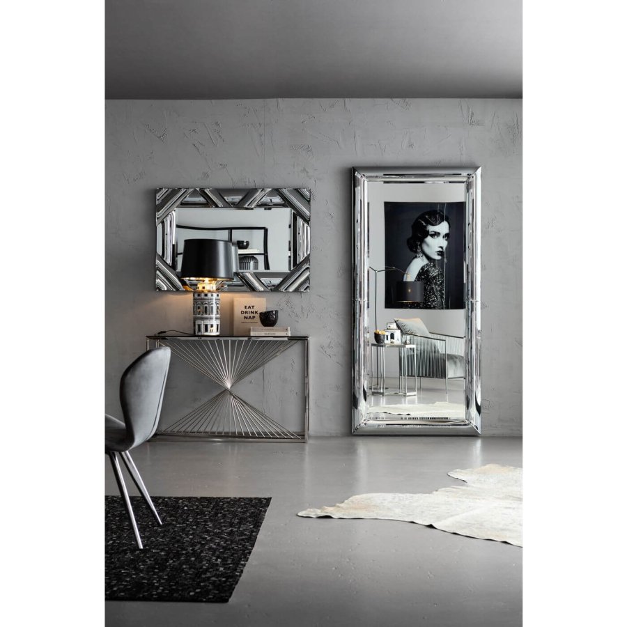 KARE DESIGN Bounce Wandspiegel - Glas/Silber Spiegelglas/MDF, rechteckig (207x99) 