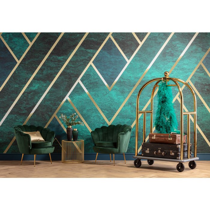 KARE DESIGN Water Lily grn lnestol, m. armln - grn polyester og stl