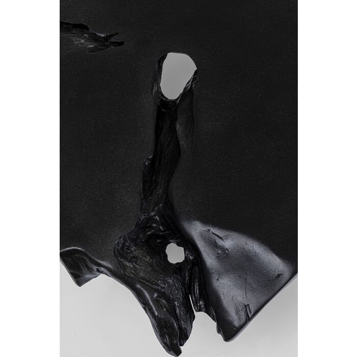 KARE DESIGN Aspen sofabord, organisk - sort teaktr og stl (100x40)