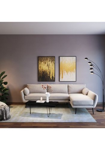 KARE DESIGN Aspen sofabord, organisk - sort teaktr og stl (100x40)