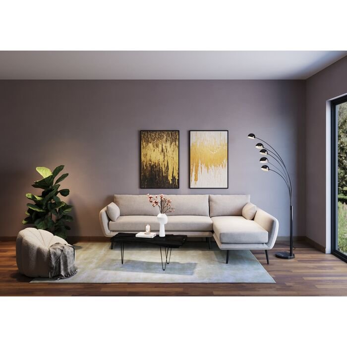 KARE DESIGN Aspen sofabord, organisk - sort teaktr og stl (100x40)