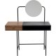KARE DESIGN Vanity makeup bord, m. 2 rum - spejlglas, valnd krydsfiner og stl