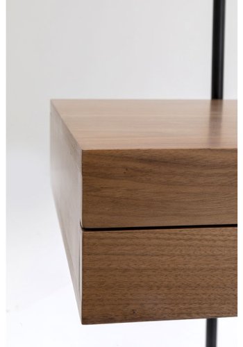 KARE DESIGN Vanity makeup bord, m. 2 rum - spejlglas, valnd krydsfiner og stl