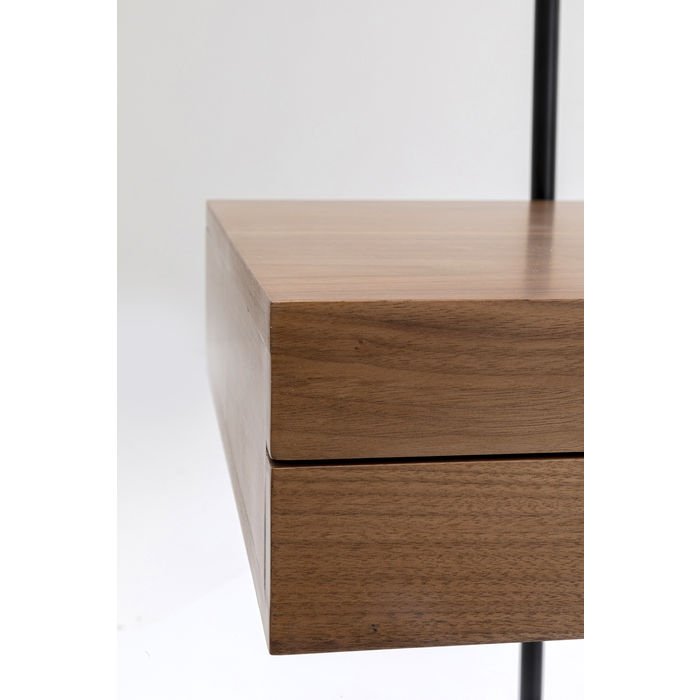 KARE DESIGN Vanity makeup bord, m. 2 rum - spejlglas, valnd krydsfiner og stl