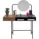 KARE DESIGN Vanity makeup bord, m. 2 rum - spejlglas, valnd krydsfiner og stl