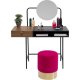 KARE DESIGN Vanity makeup bord, m. 2 rum - spejlglas, valnd krydsfiner og stl