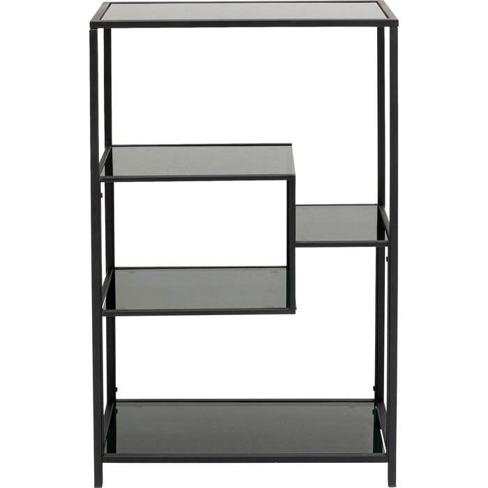 KARE DESIGN Loft reol, rektangulr - antracit glas og sort stl (H:100)