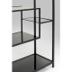 KARE DESIGN Loft reol, rektangulr - antracit glas og sort stl (H:100)