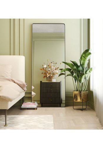 KARE DESIGN Ombra MO vgspejl, rektangulr - spejlglas og sort stl (80x200)