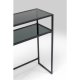 KARE DESIGN Loft konsollbord, m. 1 hylle - glass og sort stl (85x30)