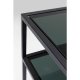 KARE DESIGN Loft konsollbord, m. 1 hylle - glass og sort stl (85x30)