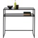 KARE DESIGN Loft konsollbord, m. 1 hylle - glass og sort stl (85x30)