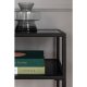 KARE DESIGN Loft konsollbord, m. 1 hylle - glass og sort stl (85x30)