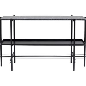 KARE DESIGN Bennet Konsollbord, med Hylla - Marmor och Stl (120 x 30 cm)