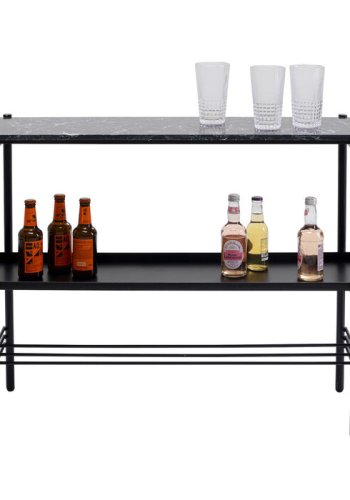 KARE DESIGN Bennet konsolbord, m. hylde - marmor og stl (120x30)