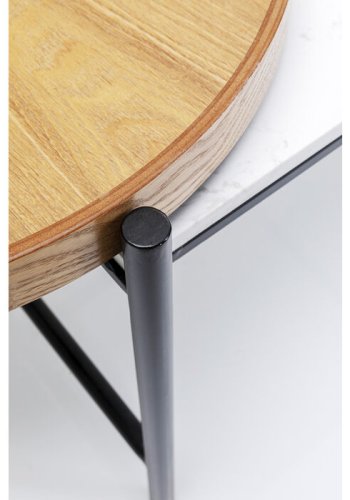 KARE DESIGN Layered sofabord - marmor, ask krydsfiner, stl (128x55)