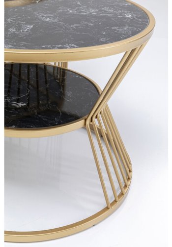 KARE DESIGN Roma Couchtisch - Marmor und Stahl (2er-Set)