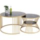 KARE DESIGN Roma Couchtisch - Marmor und Stahl (2er-Set)