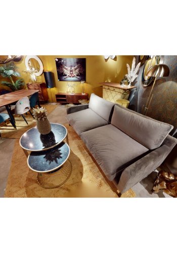 KARE DESIGN Roma Couchtisch - Marmor und Stahl (2er-Set)