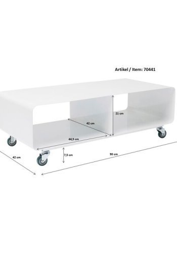KARE DESIGN Lounge M Mobil TV-bord, m. hjul - gr stl (90x42)