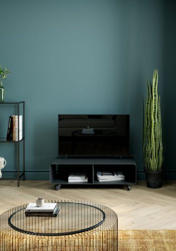 KARE DESIGN Lounge M Mobil TV-bord, m. hjul - gr stl (90x42)