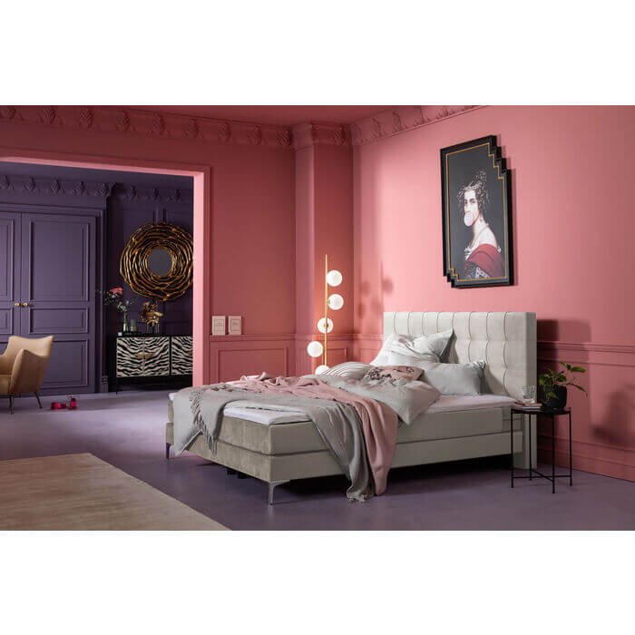 KARE DESIGN Benito Star Cream sengegavl - creme polyester (180x110)