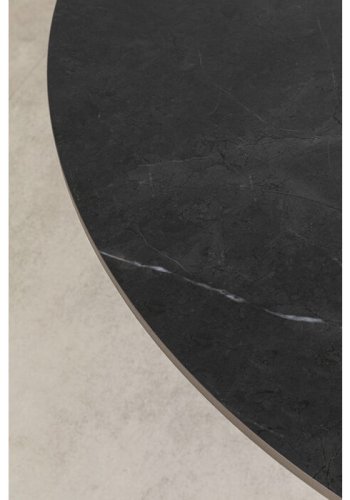 KARE DESIGN Grande Possibilita spisebord, rund - keramik dolomit og sort aluminium (120)