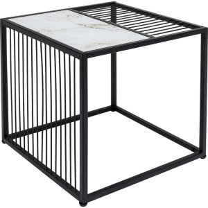 KARE DESIGN Twice sidobord, fyrkantigt - glas och stl (45x45)