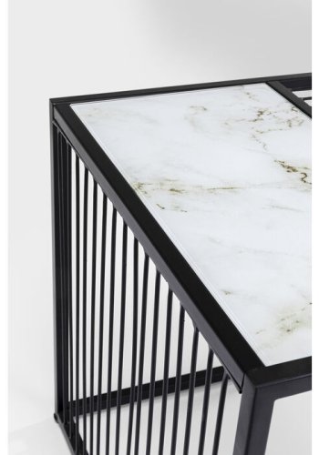 KARE DESIGN Twice sidebord, kvadratisk - glas og stl (45x45)