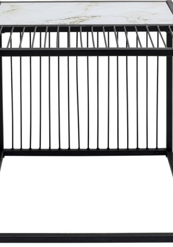 KARE DESIGN Twice sidebord, kvadratisk - glas og stl (45x45)