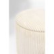 KARE DESIGN Plush skammel, m. opbevaringsplads, rund - creme fljl og guld stl (st af 2)