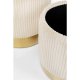 KARE DESIGN Plush skammel, m. opbevaringsplads, rund - creme fljl og guld stl (st af 2)