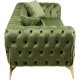 KARE DESIGN Bellissima 3 pers. sofa, Chesterfield, m. 2 puder - grn fljl og messing stl
