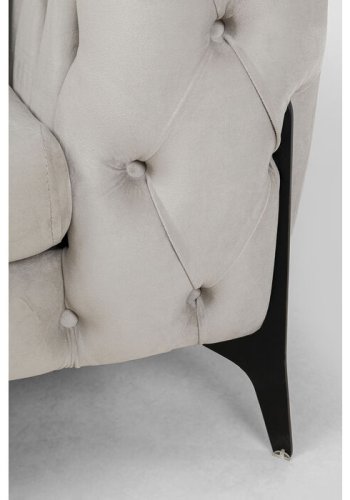 KARE DESIGN Bellissima 3 pers. sofa, Chesterfield, m. 2 puder - beige fljl og stl