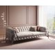 KARE DESIGN Bellissima 3 pers. sofa, Chesterfield, m. 2 puder - beige fljl og stl