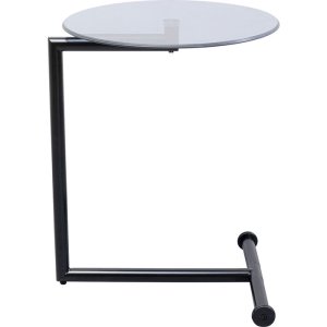 KARE DESIGN Easy Living Black sidebord, rund - glas og sort stl (46)
